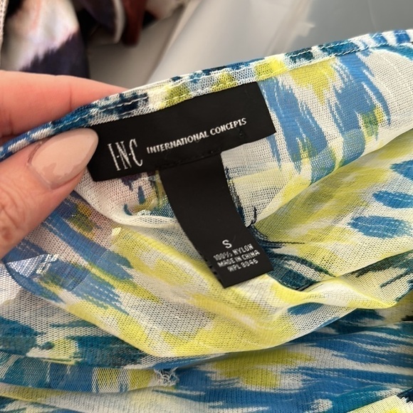 INC International Concepts Sheer Coverup with Silver Sequin Detail - Picture 7 of 8